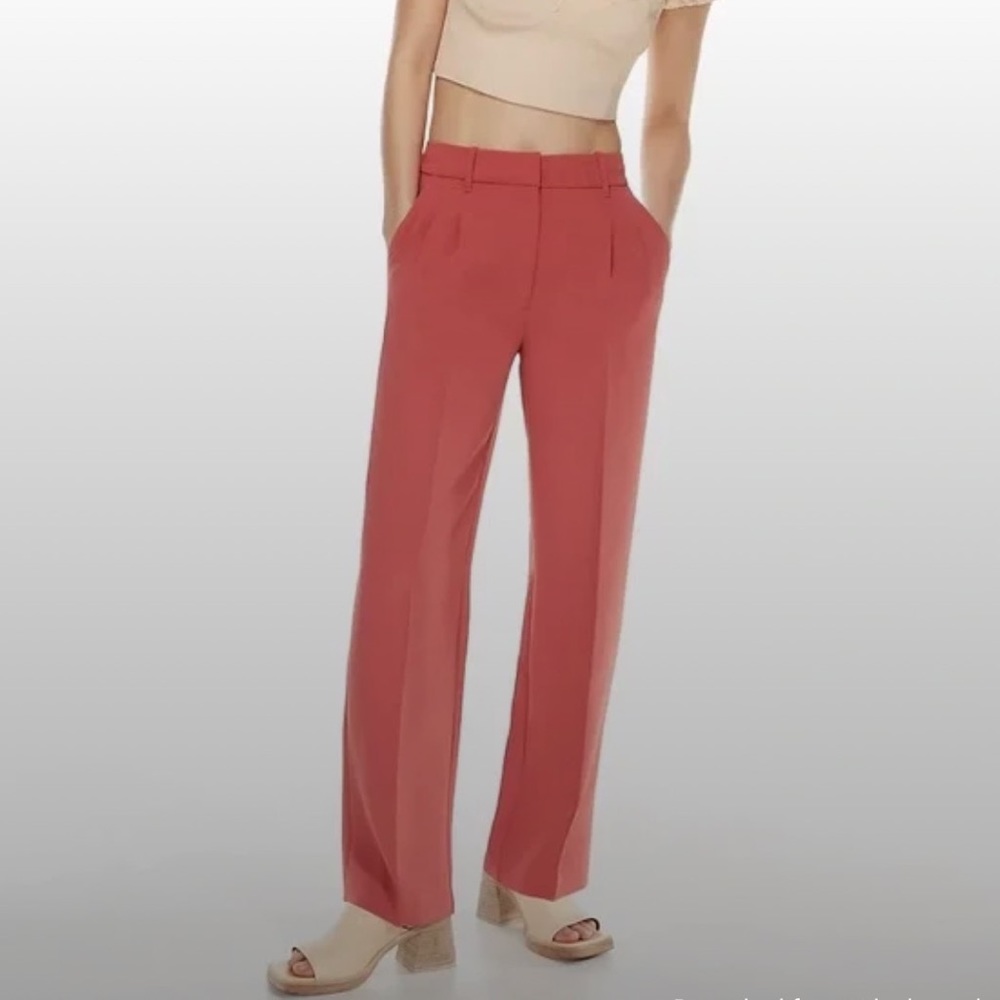 Aritzia The Effortless Pant™ - size 2 (Color: Sienna Red)